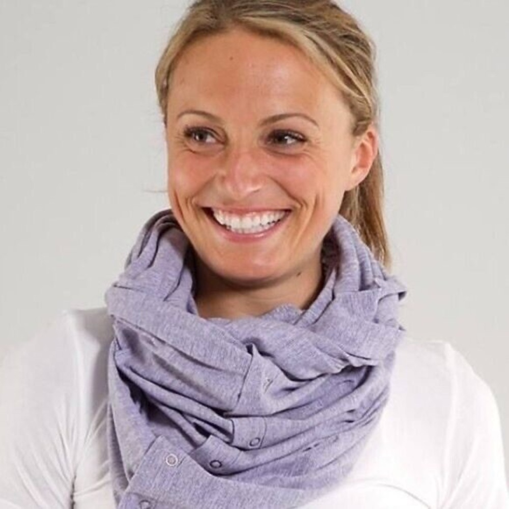 Lululemon Vinyasa Lilac Heathered Coal Wee Stripe Scarf